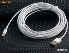 Cablu 8 Pin Lightning USB Apple iPhone 5 iPad 4 iPod Touch 5 iPad Mini 3metri IOS 7 foto