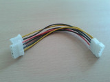 Cablu adaptor, IDE, tata - 2xIDE, mama / Cablu IDE - 2xIDE / cablu distribuitor alimentare 2 x sursa PC