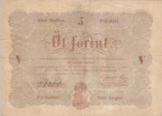 UNGARIA 5 forint 1848 VF!!! foto