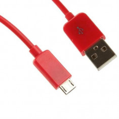 Cablu micro USB Samsung Galaxy S2 S3 S4 Note HTC Red foto