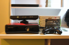 Xbox 360 slim 250gb + Kinect si 14 Jocuri originale (+Schimb) foto