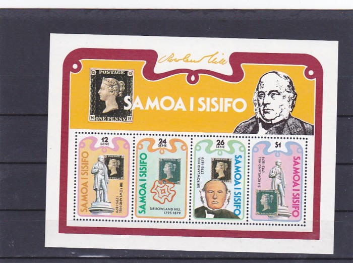 Personalitati ,Sir Hill,trimbru pe timbru Samoa..