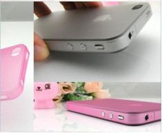 Husa Ultra Slim 0.2mm Mata Apple iPhone 4 4S Pink foto