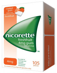 Guma Nicorette 4 mg - Freshfruit 105 gume foto