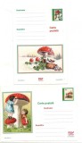 #carte postala-Editia de lux -CIUPERCI-serie de 4 CP