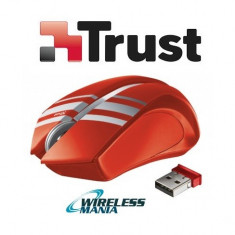 Mouse Wireless Trust - Rosu - design unic, micro receiver USB foto