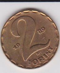 UNGARIA 2 FORINT 1989 foto