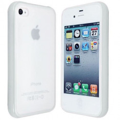 Husa TPU Spate Mat Apple iPhone 4 4S White foto