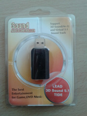 Placa de sunet externa USB (3D sound) pt pc si laptop foto