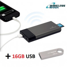 Cititor card Wireless Kingston MobileLite SD/SDHC/XC incarcator Memorie USB 16GB foto