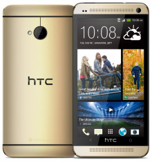 HTC ONE GOLD / AURIU / CHAMPAGNE SIGILATE !! 0 MIN !! LIBERE IN ORICE RETEA !! GARANTIE 24 LUNI !! 1799 RON !! foto