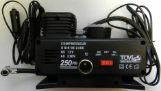 Compresor auto TUV de LUXE 12V 220V | 17 BAR | 250 PSI | PUTERE MARE | GARANTIE foto