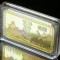 Lingou Masonic - Freemason Masonice - Masonerie Universala Bullion Bar - Placat cu aur Echer compas - CADOU Initiere