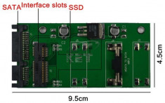 Adaptor msata la sata / Mini PCI-E SSD mSATA la 2.5 inch SATA 22-Pin male foto