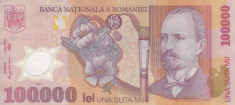 ROMANIA 100.000 lei 2001 VF!!! foto