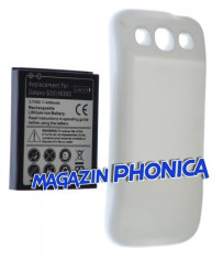 Acumulator baterie extins 4300mAh cu capac marit Samsung Galaxy S3 i9300 + folie ecran + expediere gratuita Posta - sell by PHONICA foto