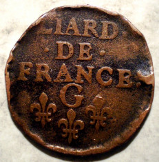 C.078 FRANTA LOUIS XIV LIARD DE FRANCE 1657 G POITIERS foto