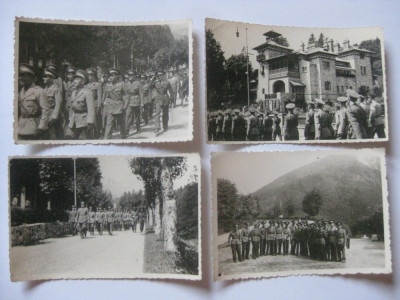 4 FOTOGRAFII WW II CU DEFILAREA OFITERILOR GARNIZOANEI PREDEAL 1942 foto