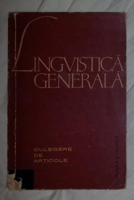 Lingvistica generala Culegere de articole ES 1963 foto