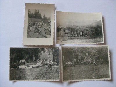 4 FOTOGRAFII WW II CU MILITARII GARNIZOANEI PREDEAL 1942 foto