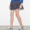 Fusta scurta Springfield bleumarin si imprimeu floral ( Zara Grup)