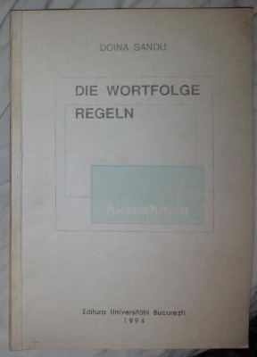 D. Sandu Die Wortfolge Regeln und Ausnahmen EUB 1994 format mare foto
