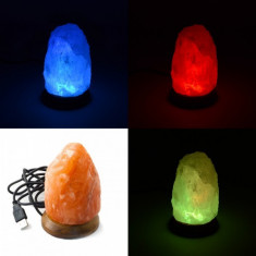 Mini lampa de sare USB multicolora foto