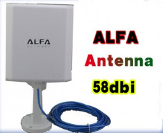 PLACA DE RETEA ALFA 58Dbi Wireless Adapter ALFA 58Dbi DE EXTERIOR Cablu USB 5M 150Mbps + UN CADOU SURPRIZA ! foto