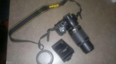 Vand Nikon D3100 + obiectiv Nikon 55-200 mm foto