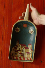 ornament - decor - lopata de mana din lemn pictata manual - Verona 1969 foto