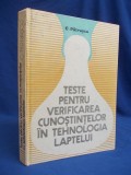 Cumpara ieftin C. PATRASCU - TESTE PENTRU VERIFICAREA CUNOSTINTELOR IN TEHN. LAPTELUI - 1982 *