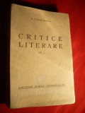 D.Caracostea - Critice Literare vol.1 -Prima Ed. 1943, Alta editura