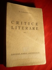 D.Caracostea - Critice Literare vol.1 -Prima Ed. 1943