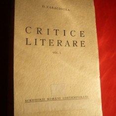 D.Caracostea - Critice Literare vol.1 -Prima Ed. 1943
