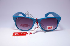 Ochelari De Soare Ray Ban Wayfarer Albastru +Cadou Saculet Si Laveta foto