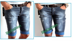 Blugi tip scurti ZARA MAN - bermude - BLUGIi 3/4 - blugi conici - Modele Fashion - Editie limitata - LICHIDARE DE STOC foto