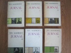 Titu Maiorescu -JURNAL (volumele 1, 2, 3, 4, 5, 6) foto