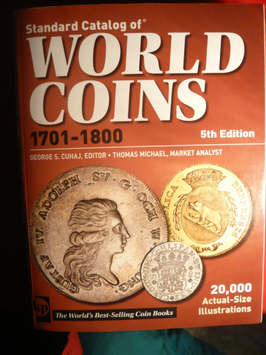 Catalog World Coins 1701-1800 -Ed.Va penultima ,1352 pag.