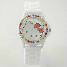 LIVRARE GRATUITA !!! - DRAGUT CEAS HELLO KITTY, CU CRISTALE MULTICOLORE foto