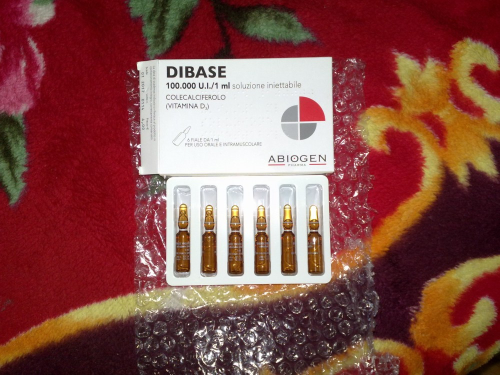 Vand fiole de Vitamina D3 Injectabil (Colecalciferol) de 100.000.UI (cutie  cu 6 fiole) producator Dibase - Italia | arhiva Okazii.ro