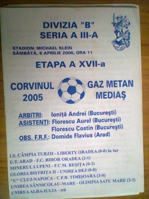 Corvinul Hunedoara-Gaz Metan Medias (8 aprilie 2006) foto