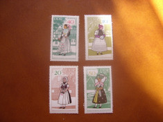 Germania RDG 1968 costume populare MI 1353-1356 MNH foto