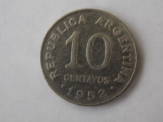 10 CENTAVOS 1952 ARGENTINA XF foto