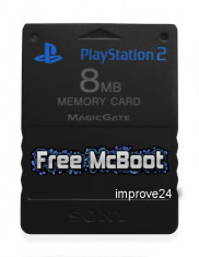 PS2 memory card ORIGINAL SONY 8M MODAT Free McBoot 1.93 Carduri de memorie PS2 modare Playstation2 foto