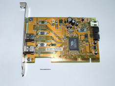 placa pci adaptor fireware 1394 via pv-vt1394 captura foto