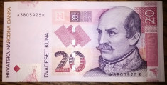 Bancnota - Republica Croatia - 20 Kuna 2001 foto