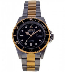 Ceas de Lux Lobor Collection , bicolor - black, mecanism japonez , CITIZEN - MIYOTA ~ design Rolex ~ ! ! ! foto