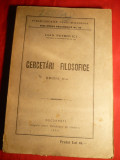 Ioan Petrovici- Cercetari Filosofice -Ed.IIa 1926, Alta editura