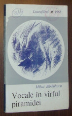 MIHAI BARBULESCU - VOCALE IN VARFUL PIRAMIDEI (VERSURI, volum de debut - 1968) [coperta MIHAI SANZIANU] foto