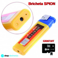 SPY - Camera Spion Bricheta - Spionaj | Card 8GB GRATUIT | Foto/ Video/ Reportofon/ Memory Stick/ Webcam | Activare Vocala | Garantie 12 luni + CADOU! foto